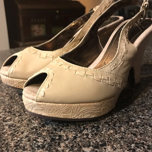 Nine West Leather Platform Sandals 6.5 - Picture 8 of 8